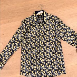 Men's Lemon Patterned Button Down Shirt